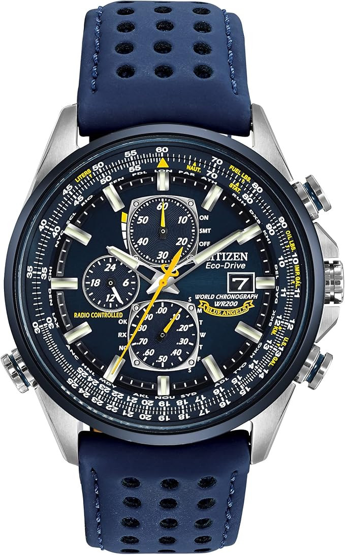 Citizen Men's Eco-Drive Sport Luxury World Chronograph Atomic Time Keeping Watch