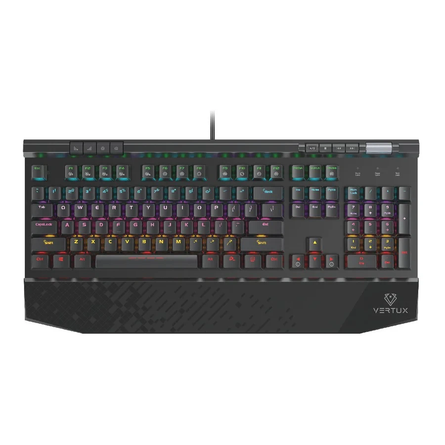 VERTUX Tungsten Mechanical Gaming Keyboard - Arabic